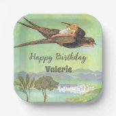 Fairy bloementuin betoverde bos meisje papieren bordje (Voorkant)