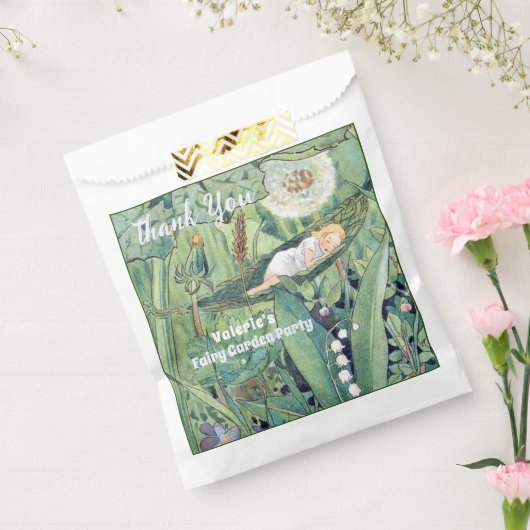 Fairy bloementuin betoverde bos meisje verjaardag bedankzakje (Gezegeld)