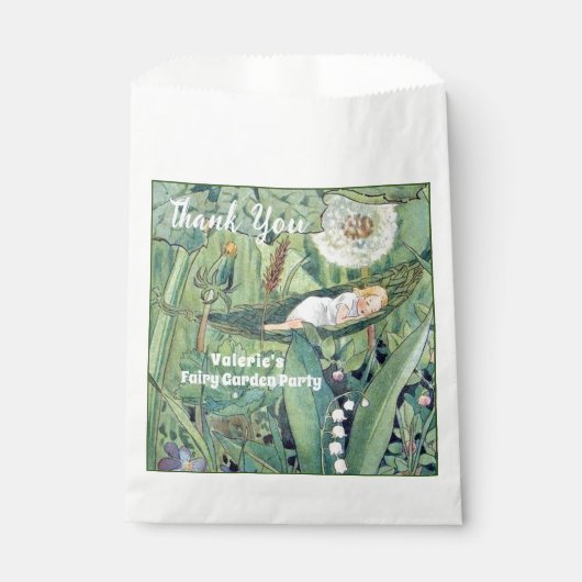 Fairy bloementuin betoverde bos meisje verjaardag bedankzakje (Voorkant)