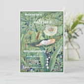 Fairy bloementuin betoverde bos meisje verjaardag kaart (Staand voorkant)