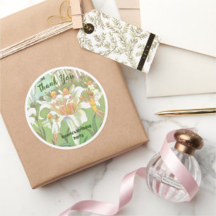Fairy bloementuin betoverde bos meisje verjaardag ronde sticker