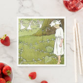 Fairy bloementuin betoverde bos meisje verjaardag servet (Insitu)