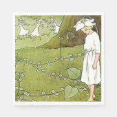 Fairy bloementuin betoverde bos meisje verjaardag servet (Voorkant)