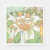 Fairy bloementuin betoverde bos meisje verjaardag servet (Voorkant)