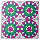 Fairy Blossoms Marokkaans mozaïek patroon Tegeltje (Voorkant)