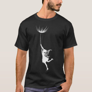 Fairy Blown by wind with fly dandelion se T-shirt