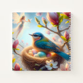 Fairy & Bluebird Nest – Spring Blossom Fantasy Notitieboek (Achterkant)