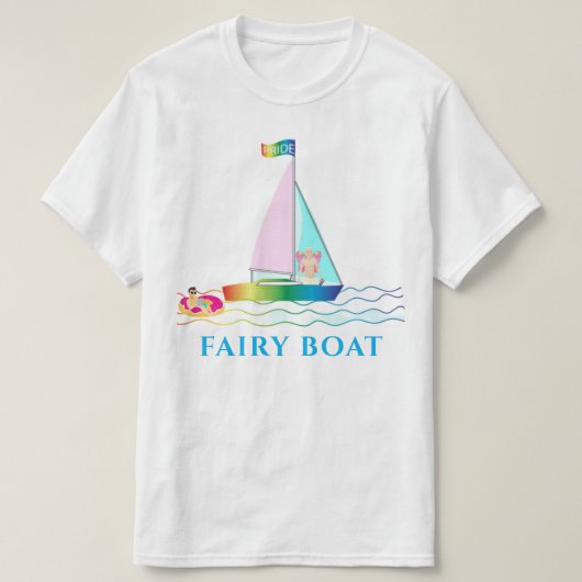 Fairy Boat LGBTQ+ GAY PRIDE Twink T-shirt (Design voorkant)