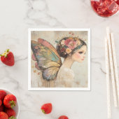  Fairy Boho Butterfly & Floral Pastel Servet (Insitu)
