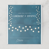 Fairy Bokeh String Lights Garland Bruiloft Plaatskaartje (Buitenkant ongevouwen)