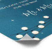 Fairy Bokeh String Lights Wedding Guestbook Poster (Hoek)