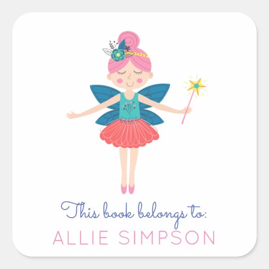 Fairy Bookplate Sticker (Voorkant)