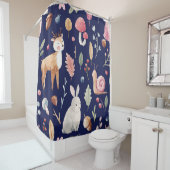 Fairy Bos Dieren Kinderen Waterverf Douchegordijn (In situ)