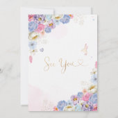 Fairy bos meisje verjaardag kaart (Achterkant)