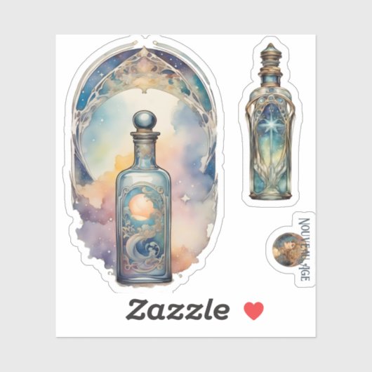 Fairy Bottle Sticker en Bonus Galaxy Sticker (Vel)