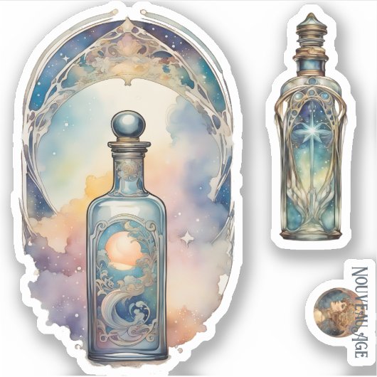 Fairy Bottle Sticker en Bonus Galaxy Sticker (Voorkant)