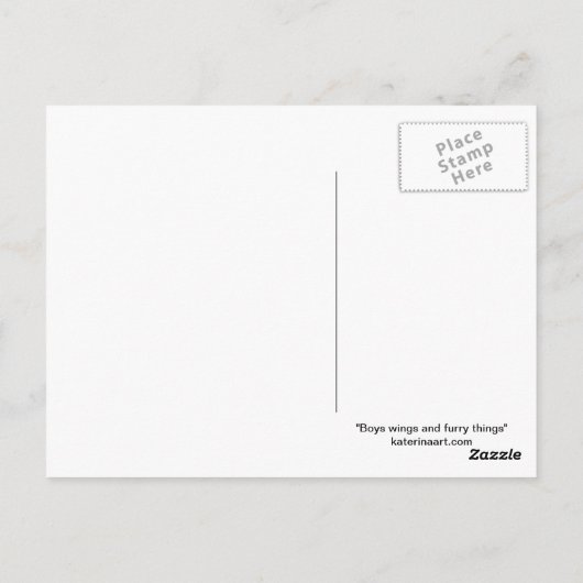 Fairy Boy Bunny Briefkaart (Achterkant)