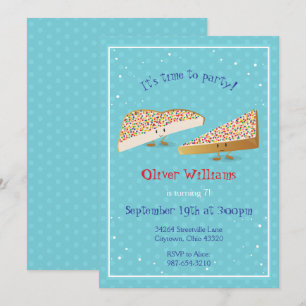Fairy Bread-tekens verjaardagsuitnodiging Kaart