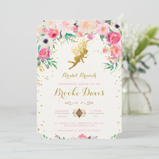 Fairy Bridal Shower Kaart (Staand voorkant)