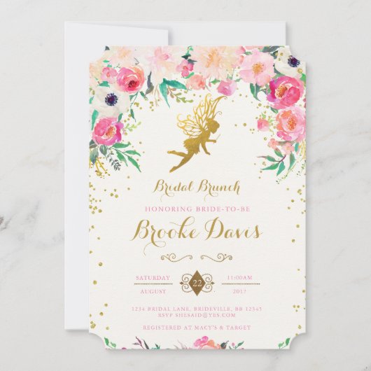 Fairy Bridal Shower Kaart (Voorkant)