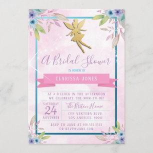 Fairy Bridal Shower Kaart