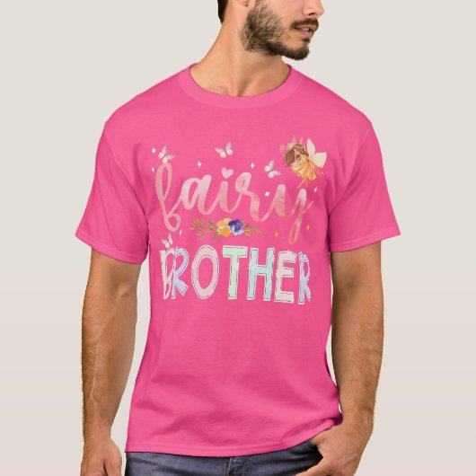 Fairy Brother Magical Floral Birthday Girl Fairyta T-shirt (Voorkant)