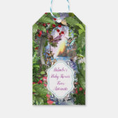 Fairy Butterfly Baby Girls Cadeaulabel (Achterkant)