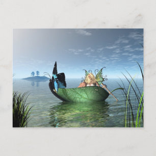 Fairy Butterfly Boat Briefkaart