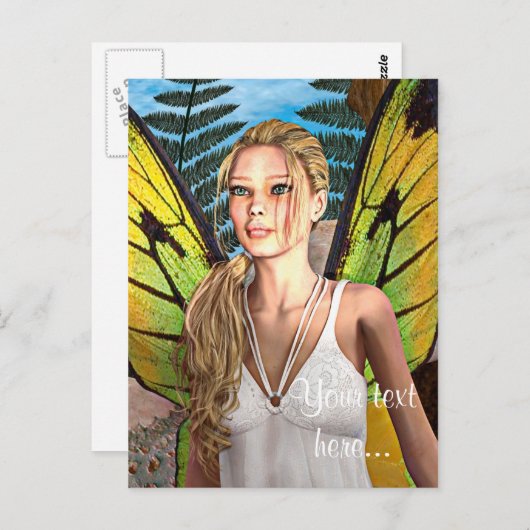 Fairy Butterfly Briefkaart (Voorkant / Achterkant)