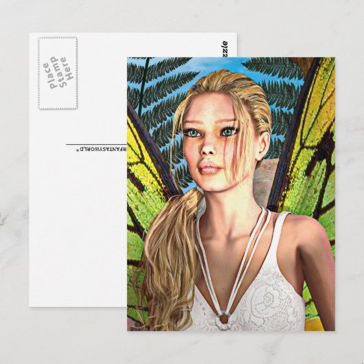 Fairy Butterfly Briefkaart (Voorkant / Achterkant)