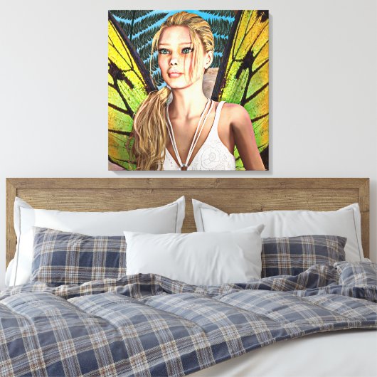 Fairy Butterfly Canvas Afdruk (Insitu (Slaapkamer))