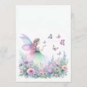 Fairy & Butterfly Garden Flutter Love Baby shower Advieskaart (Achterkant)