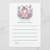 Fairy & Butterfly Garden Flutter Love Baby shower Advieskaart (Voorkant)