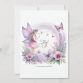 Fairy Butterfly Garden Flutter Love Baby shower Bedankkaart (Voorkant)