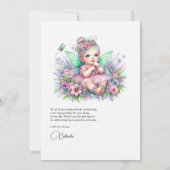 Fairy Butterfly Garden Flutter Love Baby shower Bedankkaart (Achterkant)