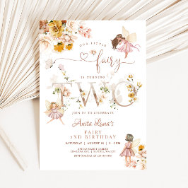 Fairy Butterfly Magical Wildflower 2e verjaardag Kaart