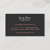 Fairy Butterfly, Paarse en roze Visitekaartje (Achterkant)