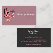 Fairy Butterfly, Paarse en roze Visitekaartje (Voorkant / Achterkant)