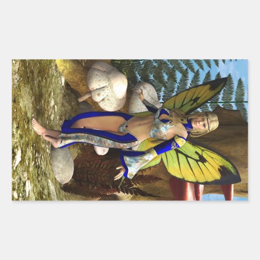 Fairy Butterfly Rechthoekige Sticker (Voorkant)