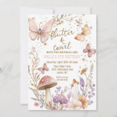 Fairy Butterfly verjaardag grillige party-uitnodig Kaart (Voorkant)