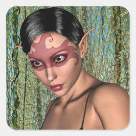 Fairy Butterfly Vierkante Sticker