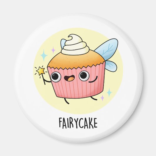 Fairy Cake Funny Cupcake Pun Magneet (Voorkant)