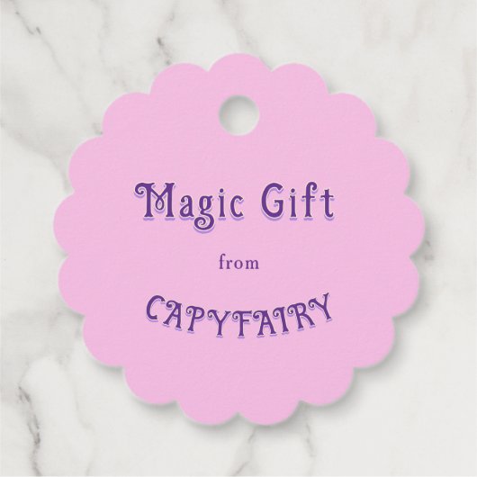 Fairy Capybara Magic Bedankjes Labels (Achterkant)