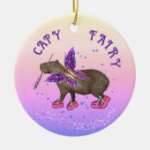 Fairy Capybara Magic Keramisch Ornament (Voorkant)