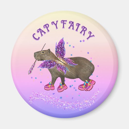 Fairy Capybara Magic Magneet (Voorkant)