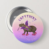 Fairy Capybara Magic Ronde Button 7,6 Cm (Voorkant /achterkant)