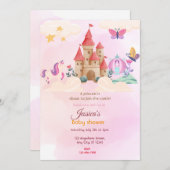 Fairy Castle Baby shower Kaart (Voorkant / Achterkant)