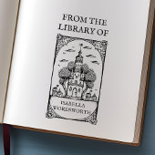  Fairy Castle Bookplaat Rubberstempel