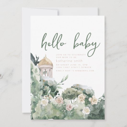 Fairy Castle Fantasy Baby shower Uitnodiging (Voorkant)