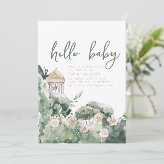 Fairy Castle Fantasy Baby shower Uitnodiging (Staand voorkant)